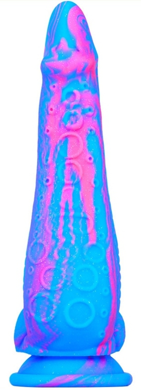 Silicone Dildo Inkipus 18 x 5,5 cm Blue-Pink - gb33434