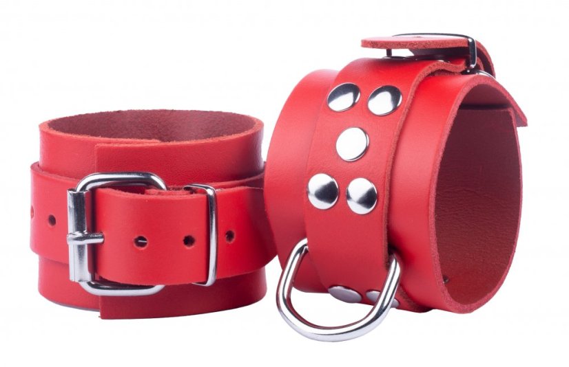 Kožené putá "The Red" červená - gb14000