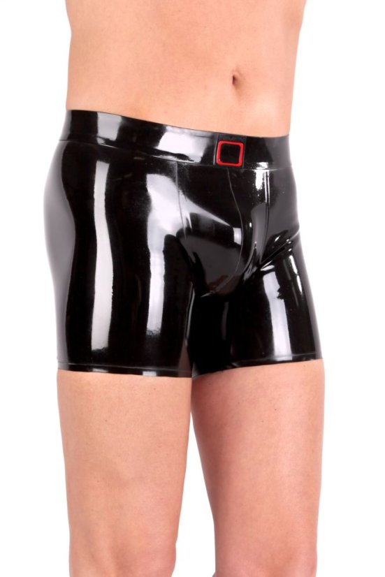 Pánske latexové kraťasy s vypuklinou pre penis