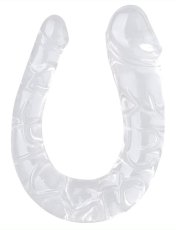 Double Dildo Transparent U Jelly S 13,5 x 3 cm - gb22530
