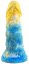 Toadyk Dildo 17 x 6 cm Gold-Blue - gb33743