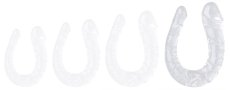 Double Dildo Transparent U Jelly XL 19 x 5 cm - gb27393