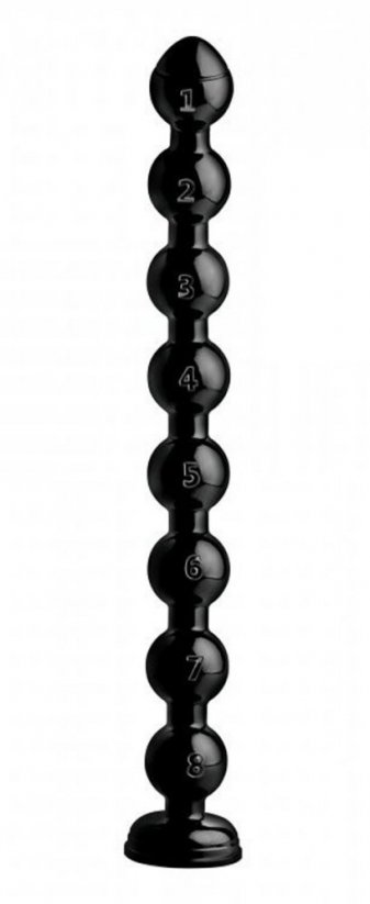 Černé kuličkové dildo - Beaded Thick Anal (50 x 5 cm)