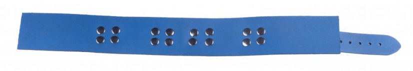 Kožený obojok "The Red" modrý