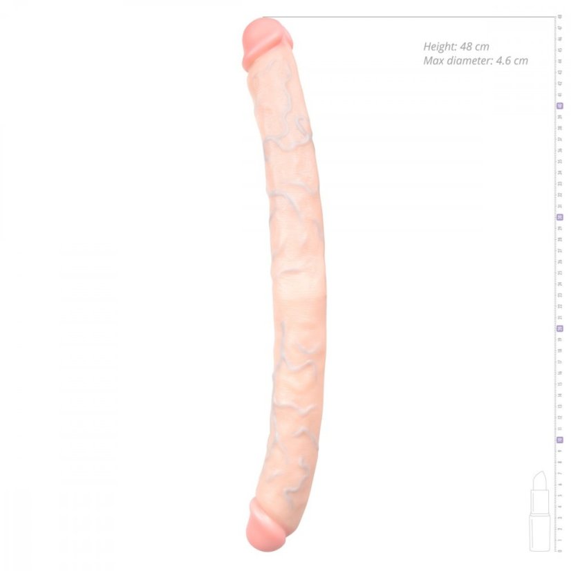 Oboustranné tělové dildo 48 x 5 cm