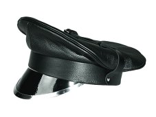 Leather police cap (peaked cap) with glossy visor