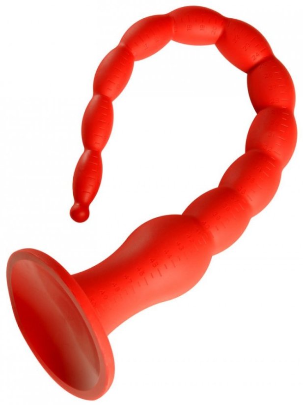 Long Stretch Worm Dildo N°4 (50 x 5,2 cm) Red - gb36528