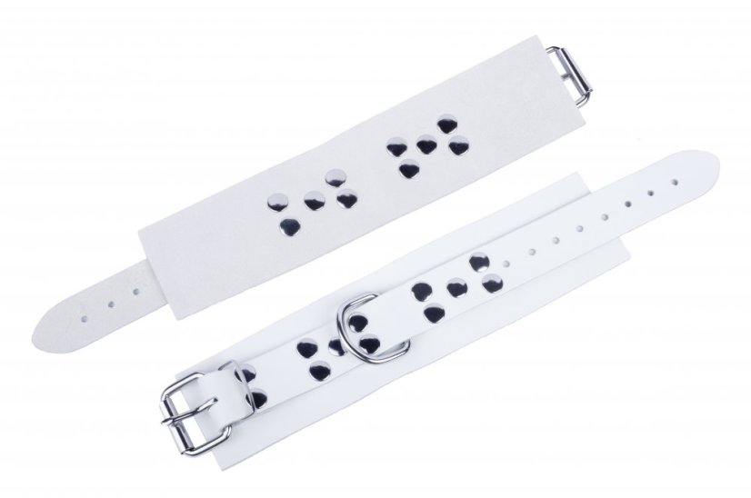 Kožené putá "The Red" biela - gb14003