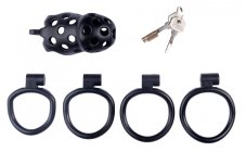 Čierny pás cudnosti pre mužov - dierkované prevedenie, veľkosť L - obsah balenia