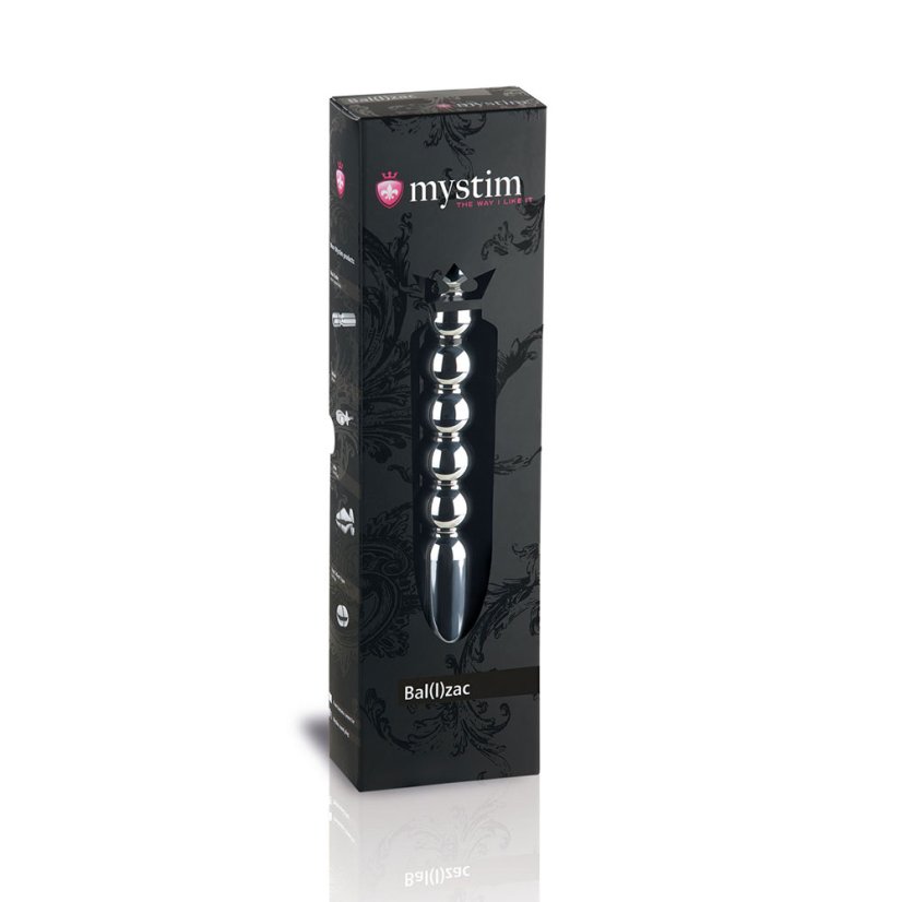 Kovové dildo pro elektrosex - Bal(l)zac - balení