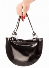 Latexová kabelka so zipsom