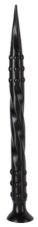 Dildo Pointed Twist S 40 x 3 cm Black - gb30026