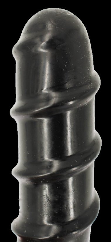 Černé dildo se spirálou - Otto (44 x 4,5 cm) - detail