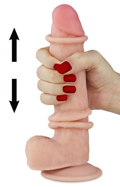 Realistic dildo SLIDING SKIN 16 x 4 cm - gb17954