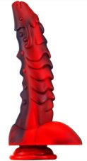 Dildo Dragon Sarkan 19 x 4.5 cm Black-Red - gb39898
