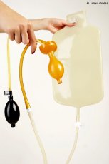 Latexové nafukovacie dildo pre klystír