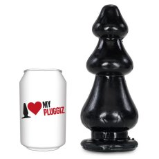 Černý anální mega-kolík - Woody (18 x 7,3 cm)