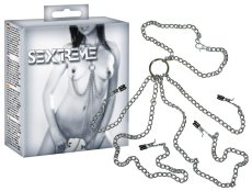 Retiazkový set so svorkami na bradavky a stydké pysky