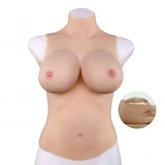 Silikonová prsa E - prodloužený trup