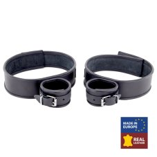 Leather Thigh-Hand Restraints (FIRMLY CONNECTED) - gb29416