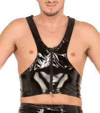 Lakové tílko s vykrojenými lopatkami - detail