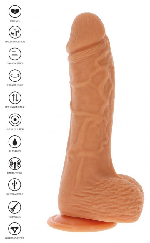 Vibrátor Naked Real push-up 16,5 x 4 cm - gb46935