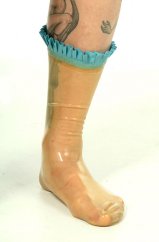 Latexové ponožky s řasením