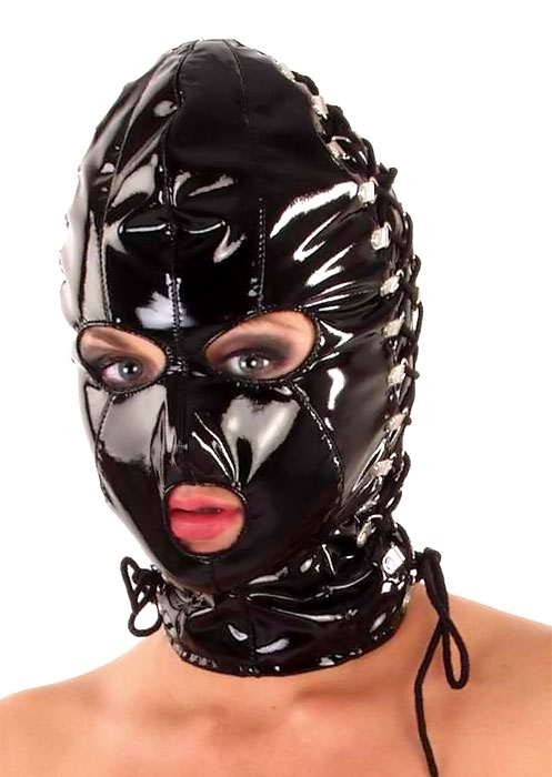 Laková maska s bočným šnurovaním