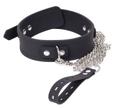 Silikonový obojek s vodítkem a uzamykatelnou přezkou