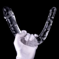 Double Dildo Transparent U Jelly XL 19 x 5 cm - gb27393