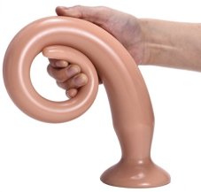 Long Dildo Tail Flex M 40 x 4,5 cm Flesh - gb31287