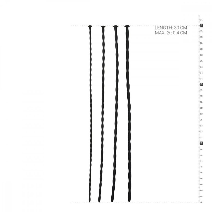 Sada 4 silikónových dilatátorov (1 - 4 mm)