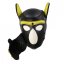 Neoprenová psí maska černo-žlutá