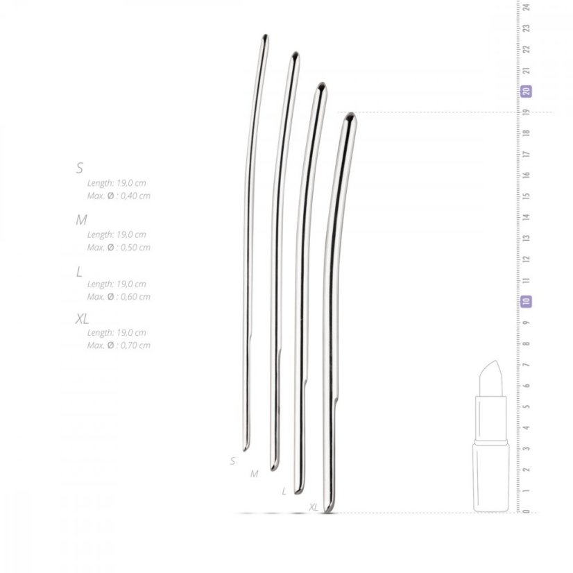 Sada 4 dilatátorů z nerezové oceli (4 - 7 mm)