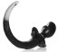 Anal Plug - Dog Tail OB Black and White L (11.5 x 6 cm) - gb27679