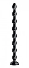 Čierne guľôčkové dildo - Beaded Thick Anal (50 x 3,8 cm)