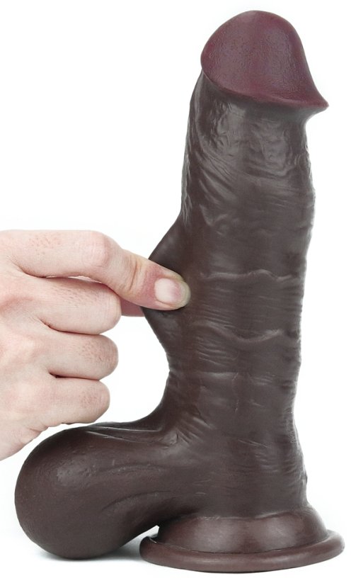 Dildo Sliding Skin 15 x 4,5 cm Brown - gb15890