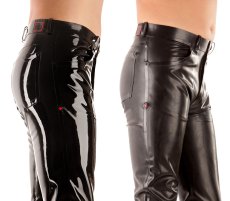 Pánske latexové džínsy - s leskom a bez lesku