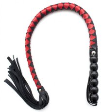 Bič 90 cm červeno-černý