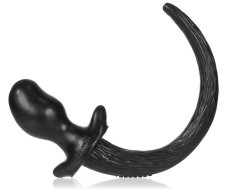 Anal Plug - Dog Tail OB Black M (9.5 x 5 cm) - gb29003