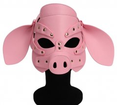 Prasečí BDSM maska růžová