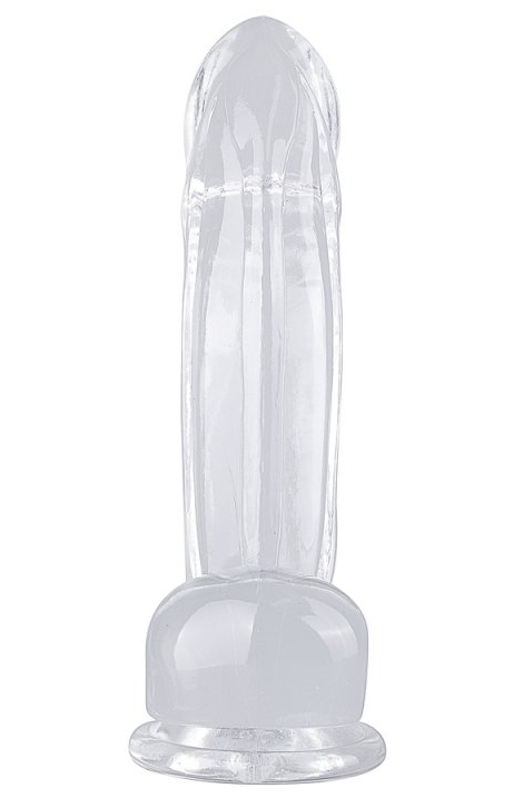 Transparentné dildo Kolk M 14 x 4,5 cm - gb27810