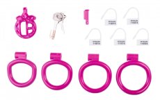 Pánsky pás cudnosti - Lyfy ružový (4 x 3,3 cm)