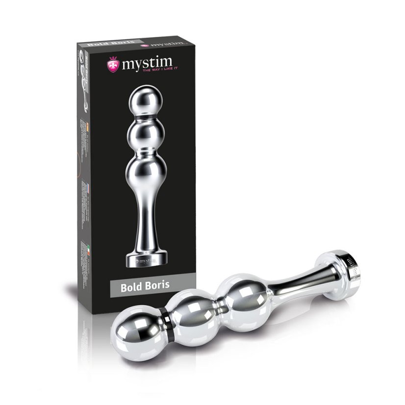 Kovové dildo pro elektrosex - Bold Boris - balení