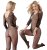 Crotchless fishnet catsuit