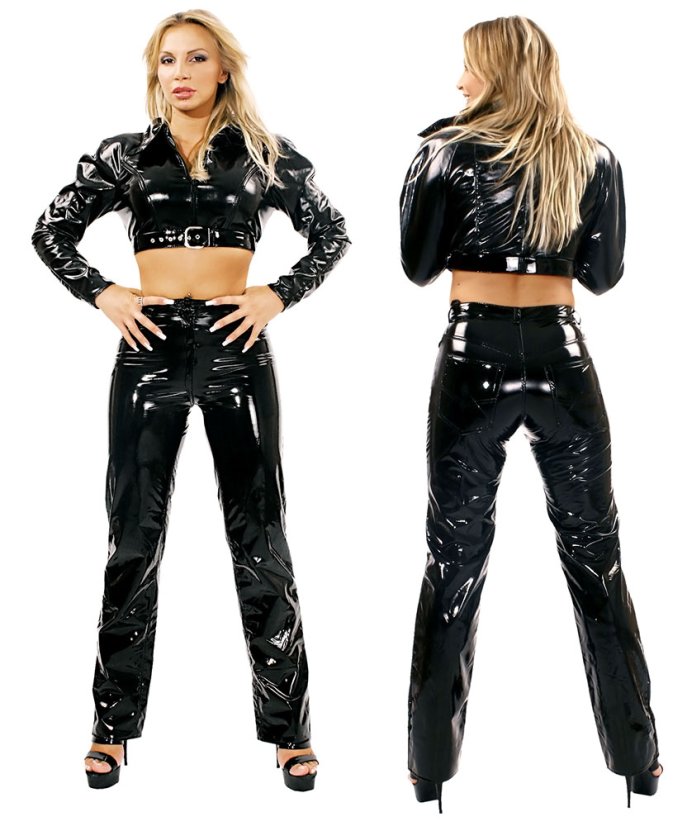 Dámske lakované džínsy