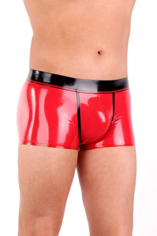 Luxusní latexové boxerky (červeno-černé)