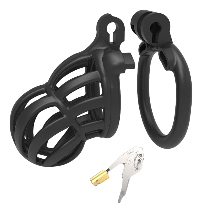 Pánsky pás cudnosti - Narra čierny (8 x 3,6 cm)