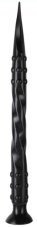Dildo Pointed Twist L 65 x 5 cm Black - gb30005