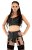 Leather quilted garter belt made of extra strong patterned leather